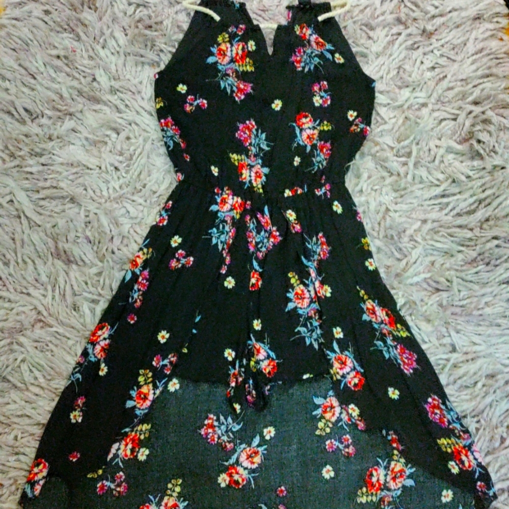 Zunie black short jumpsuit/dress